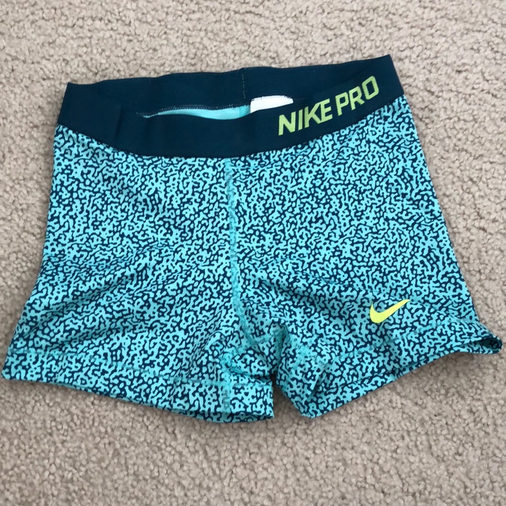 Blue Nike pro shorts